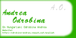 andrea odrobina business card